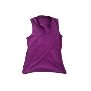 Nike Women’s Breathless Sleeveless Golf Shirt Purple Geo Print Size Small
